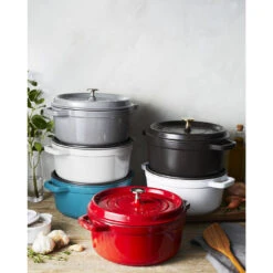 Staub Cocotte 24 Cm, Rund, Graphit-Grau, Gusseisen -Zwilling Verkäufe 750031056