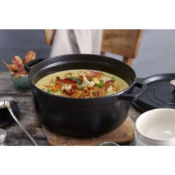 Staub Cocotte 28 Cm, Rund, Schwarz, Gusseisen -Zwilling Verkäufe 750033443