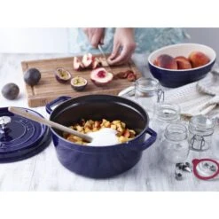 Staub Cocotte 24 Cm, Rund, Dunkelblau, Gusseisen -Zwilling Verkäufe 750036209