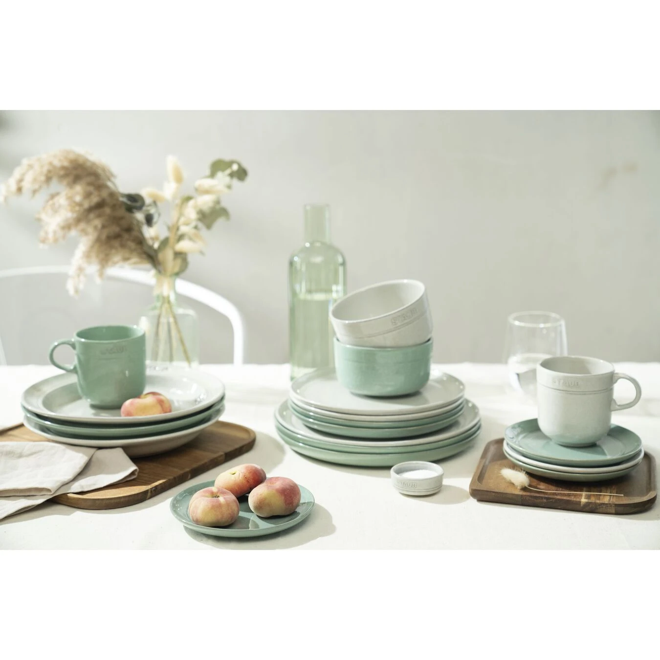 Staub Teller Flach 22 Cm, Keramik, Weisser Trüffel 6 Staub Teller Flach 22 Cm, Keramik, Weisser Trüffel – Bild 4